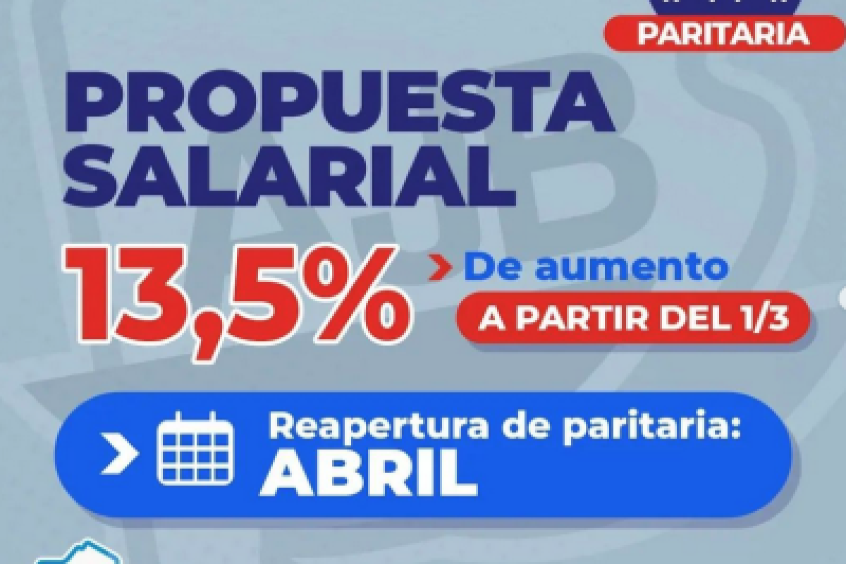 Propuesta de incremento del 13,5%